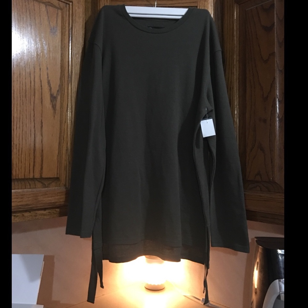 🌿NEW! Long Sleeve Army Green Long Shirt/Dress!